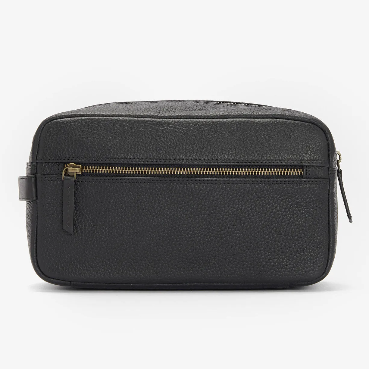 Barbour HIGHGATE LEATHER Mens Wash Bag Black sold by House of Slippers product image thumbnail 3