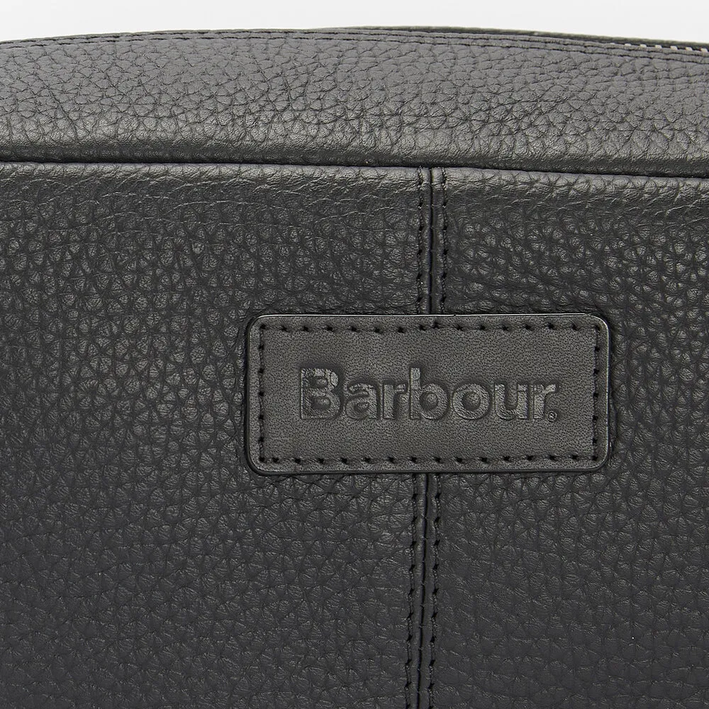 Barbour HIGHGATE LEATHER Mens Wash Bag Black sold by House of Slippers product image thumbnail 2