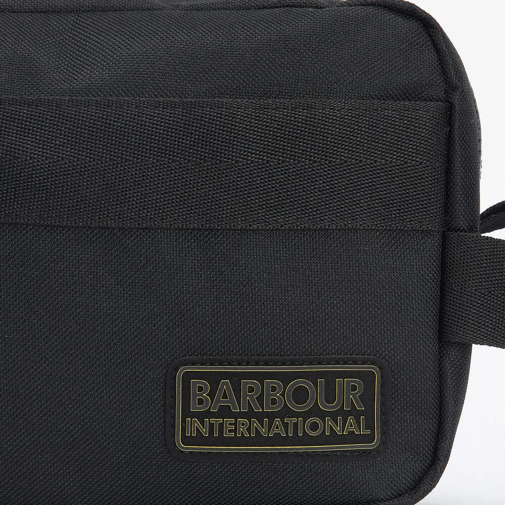 Barbour KNOCKHILL ESSENTIAL Mens Wash Bag Black sold by House of Slippers product image thumbnail 3