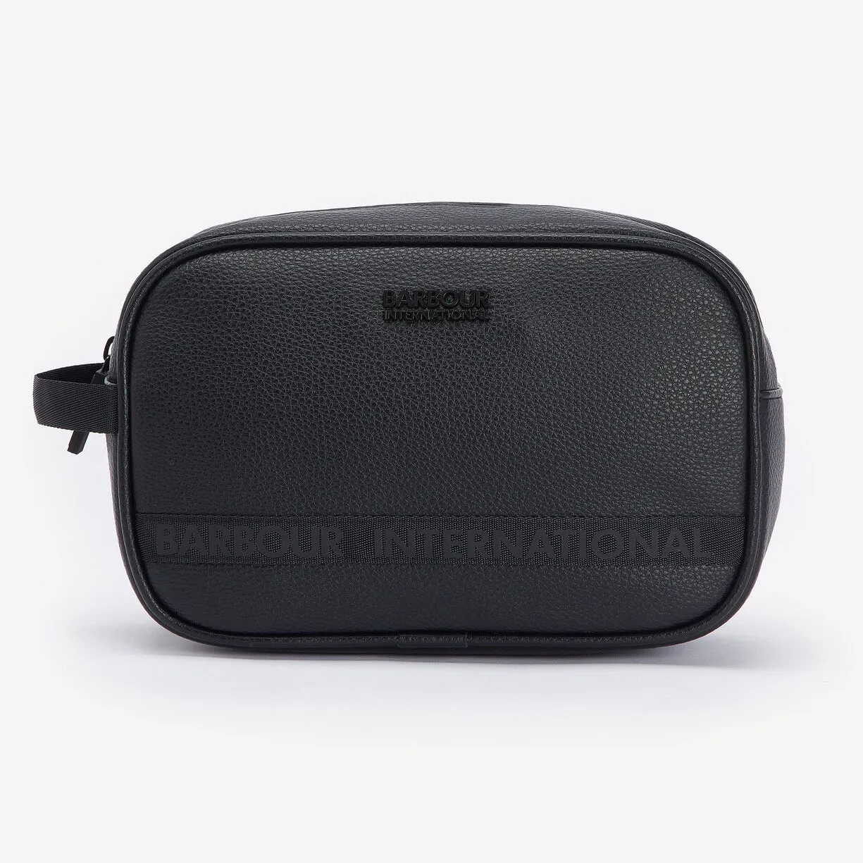 Barbour BLACKWALL Mens Wash Bag Black sold by House of Slippers