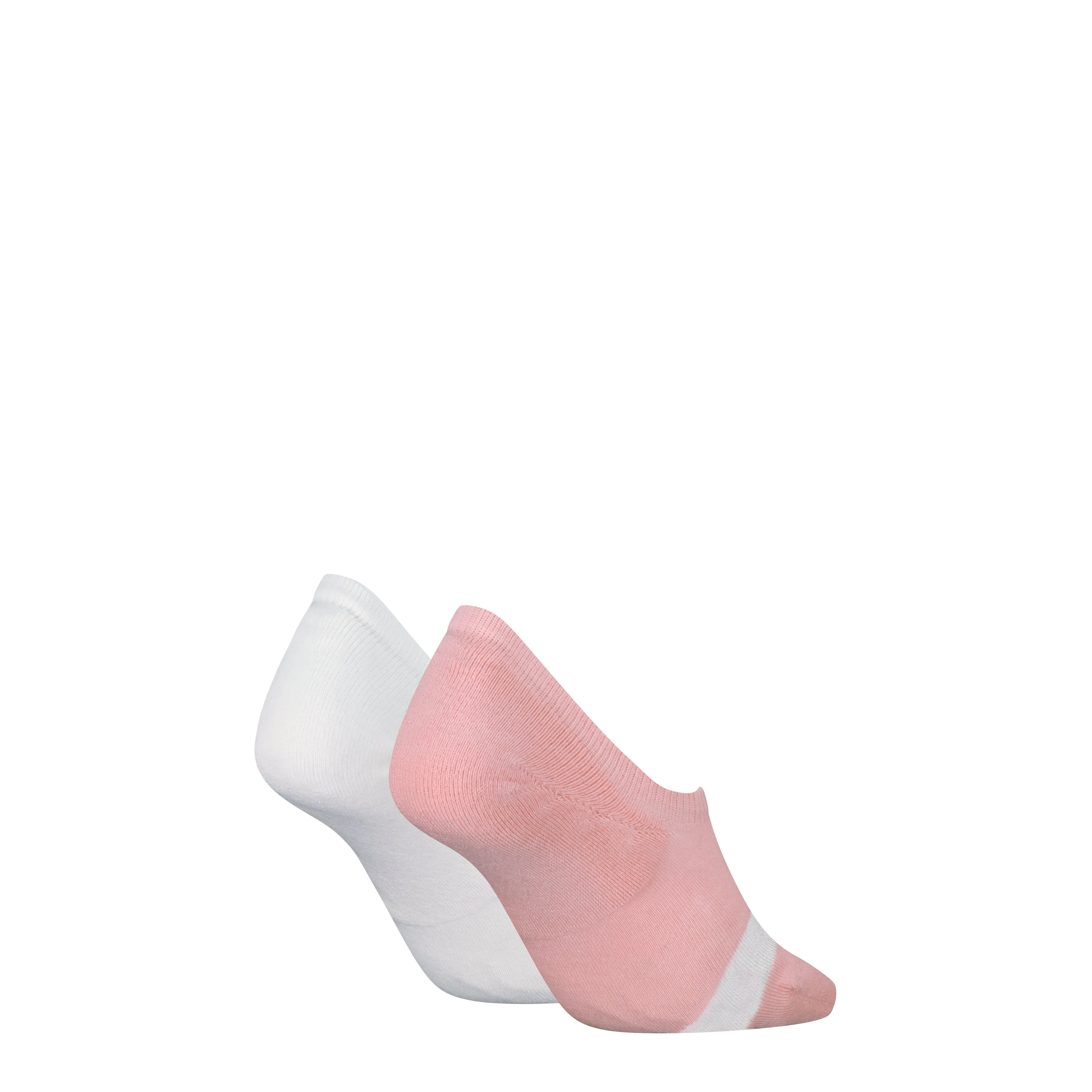 Calvin Klein 2 Pack Womens Invisible Socks Pink/White sold by House of Slippers product image thumbnail 2