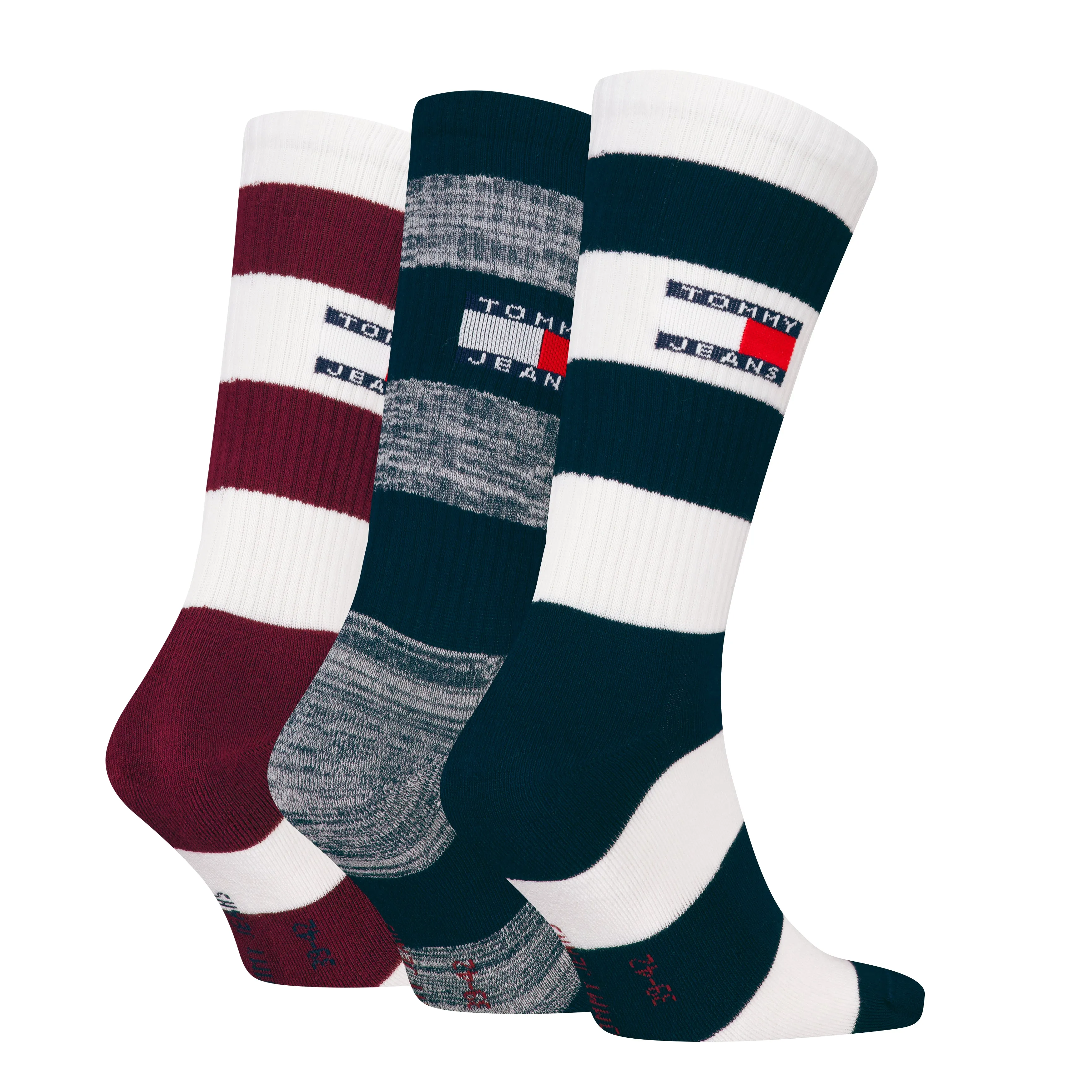 Tommy Hilfiger 3 Pack Trainer Stripe Mens Crew Socks Multi sold by House of Slippers product image thumbnail 4