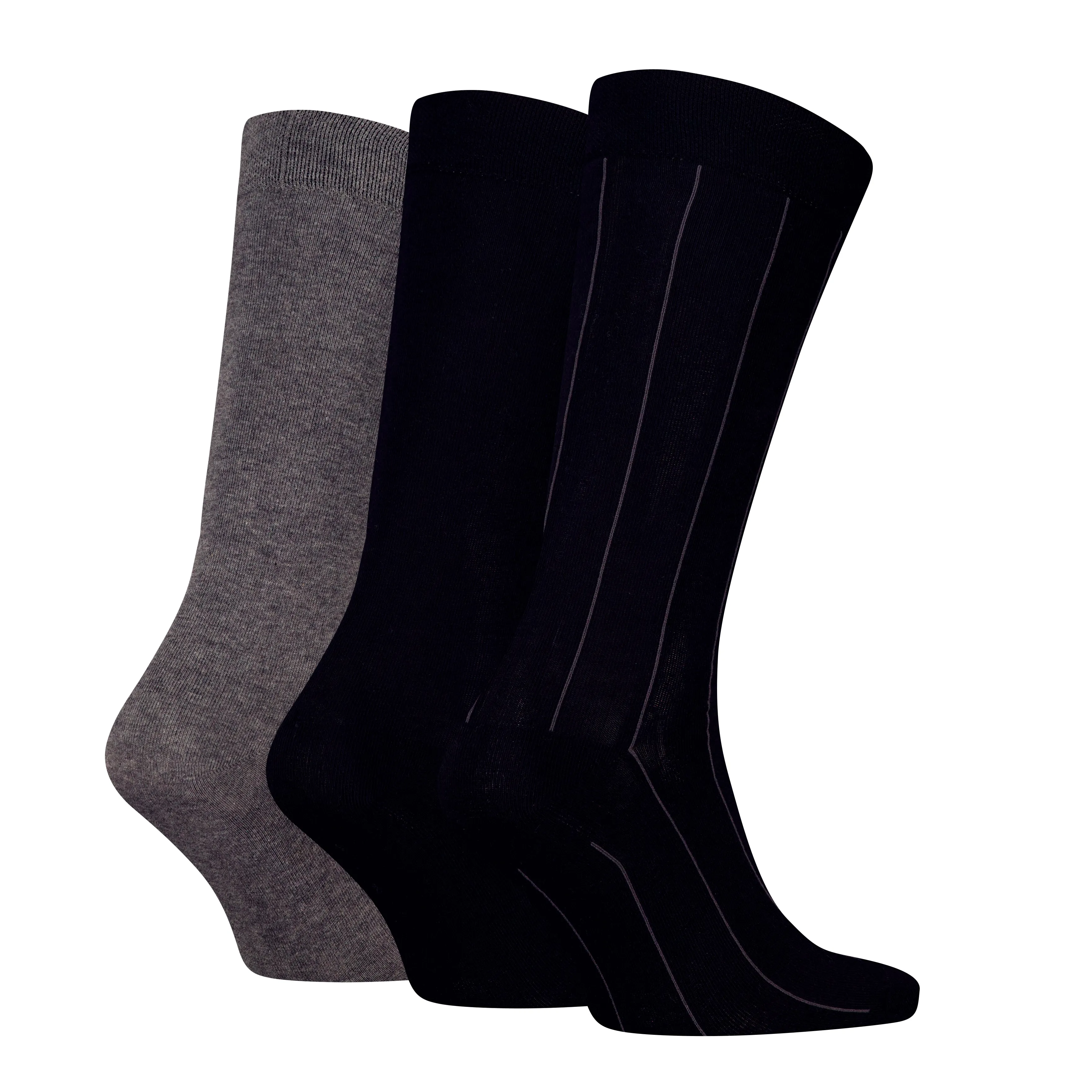 Calvin Klein 3 Pack Giftboxed Classic Mens Crew Socks Black/Grey sold by House of Slippers product image thumbnail 4