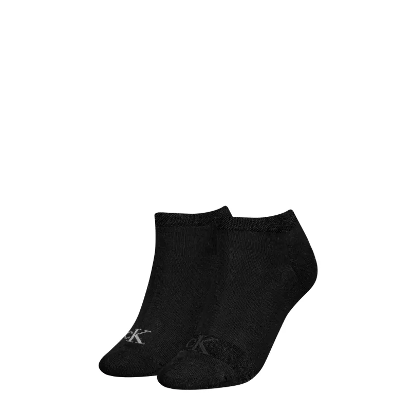 Calvin Klein 2 Pack Trainer Womens Ankle Socks Black sold by House of Slippers