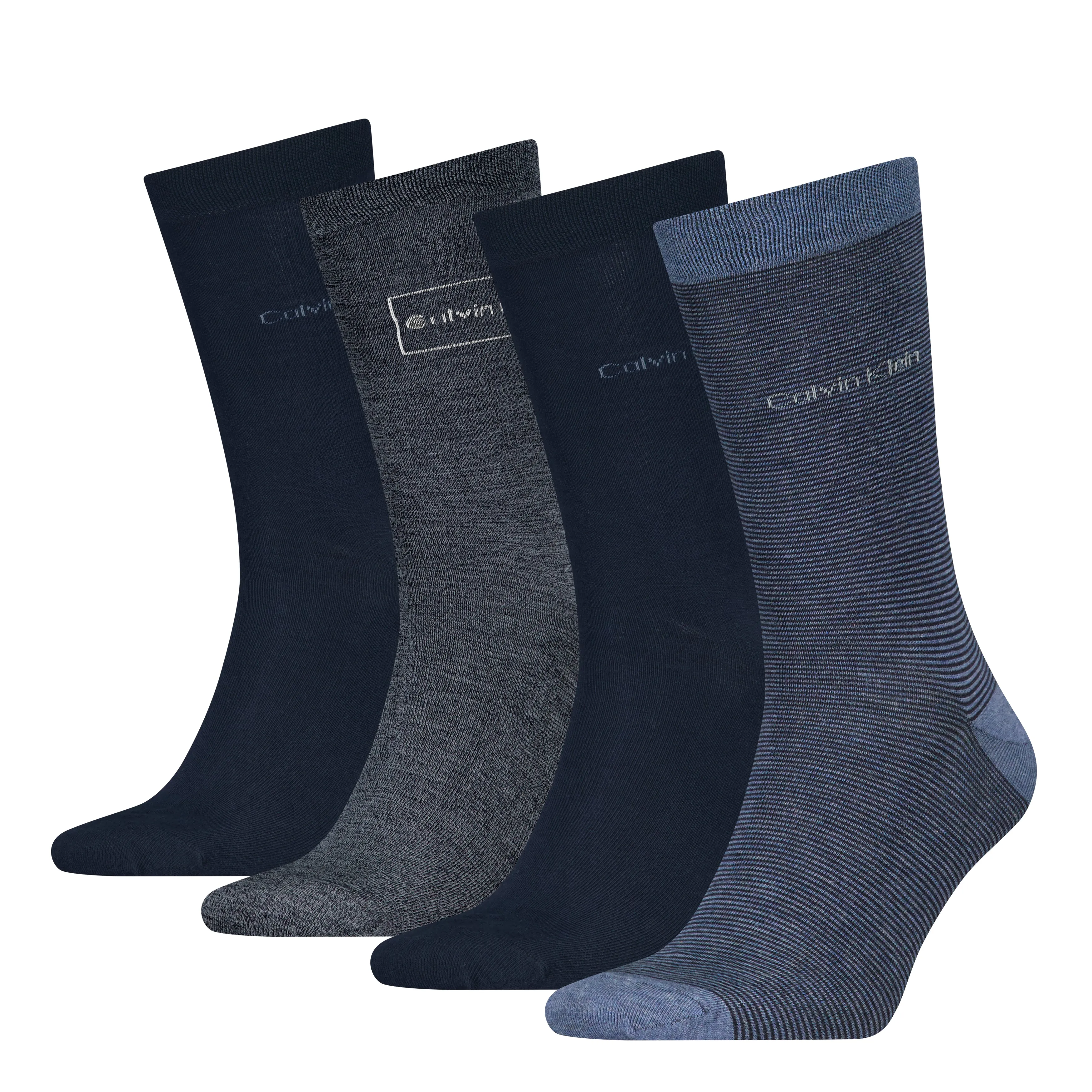 4 Pack Giftboxed Classic Mens Crew Socks Blue sold by House of Slippers