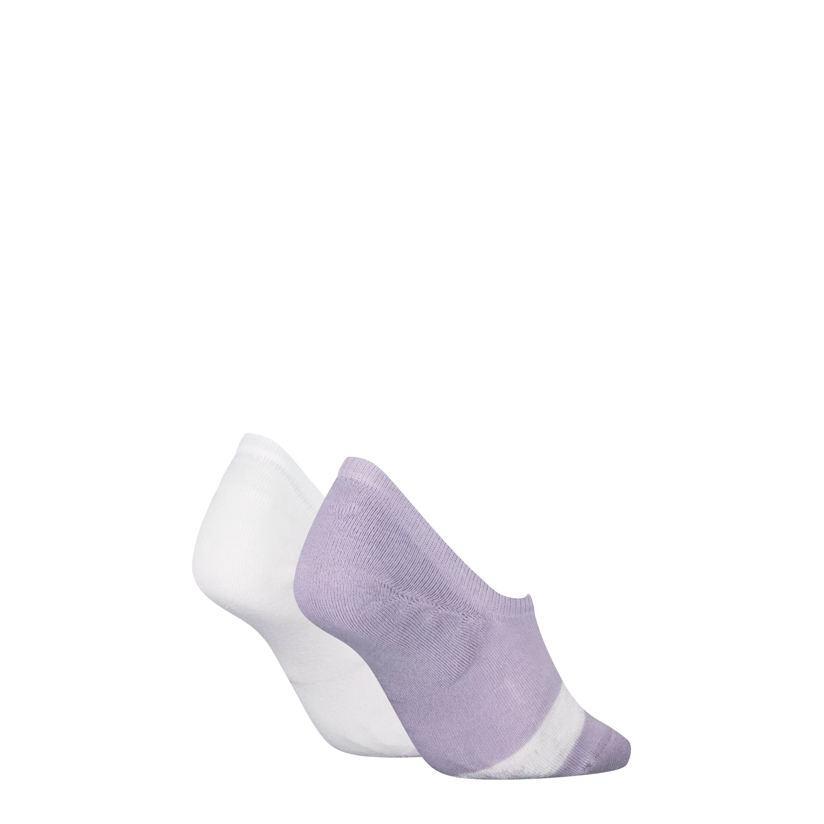 Calvin Klein 2 Pack Womens Invisible Socks Lilac/White sold by House of Slippers product image thumbnail 2
