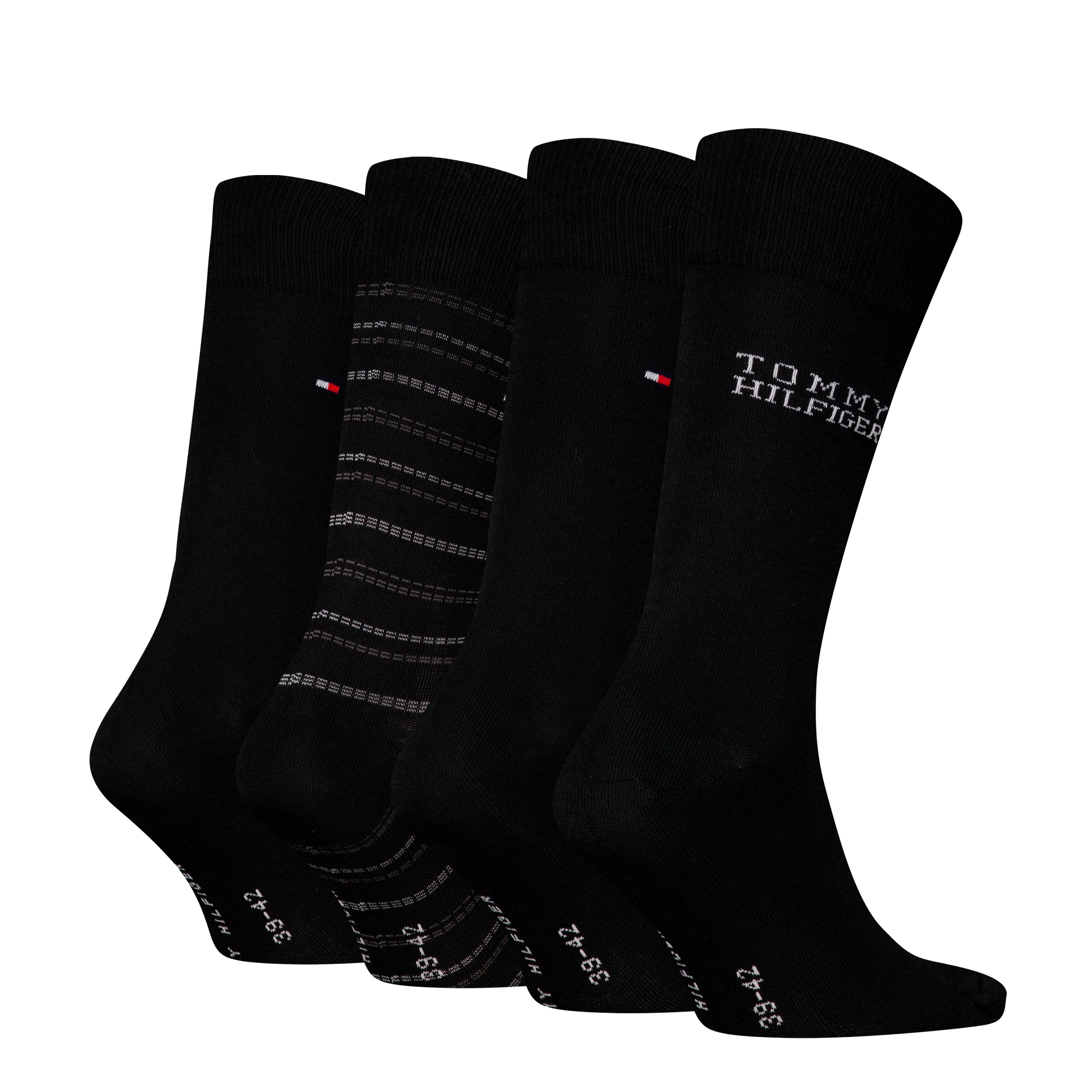 Tommy Hilfiger 4 Pack Giftboxed Classic Mens Crew Socks Black sold by House of Slippers product image thumbnail 4