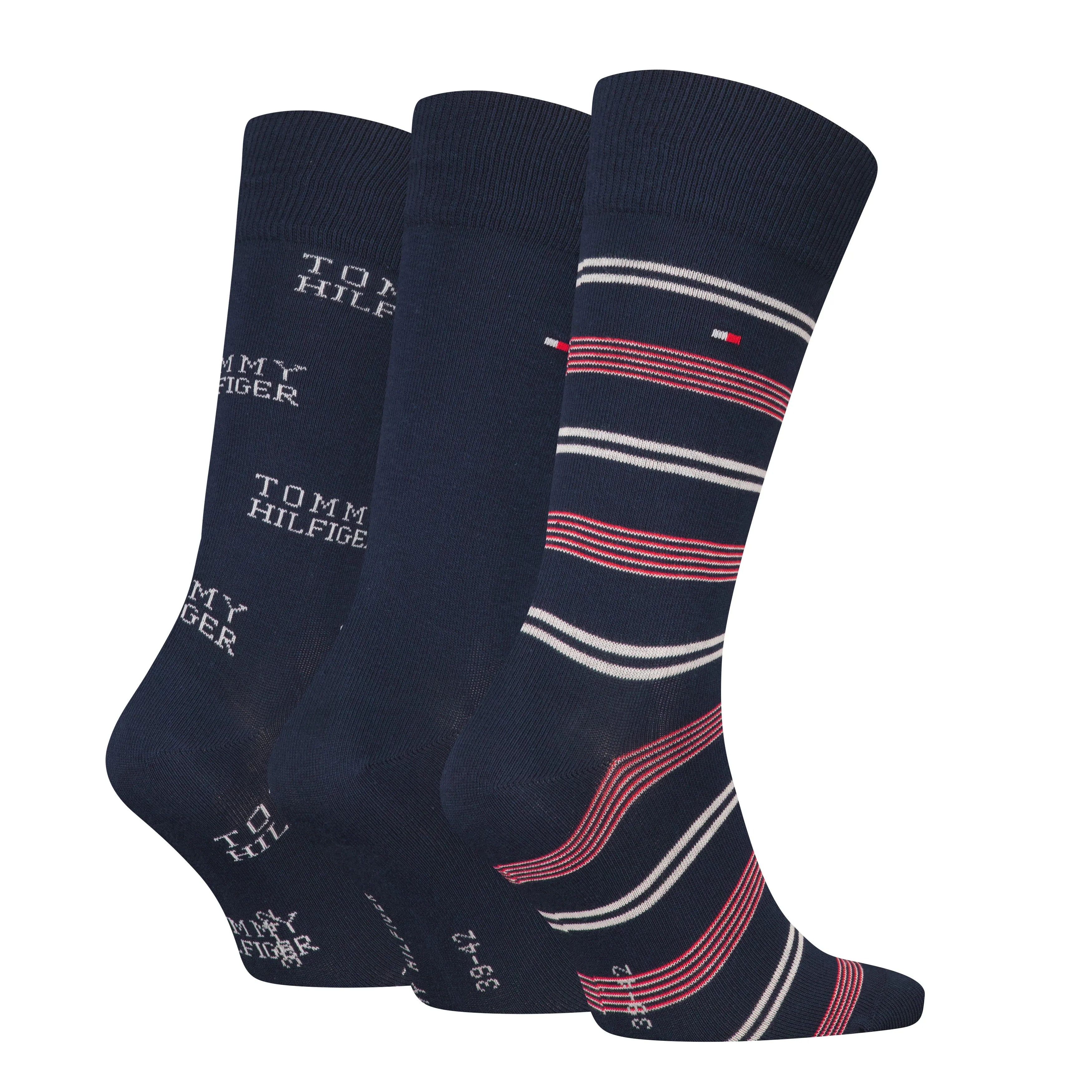 Tommy Hilfiger 3 Pack Giftboxed Classic Mens Crew Socks Navy sold by House of Slippers product image thumbnail 4