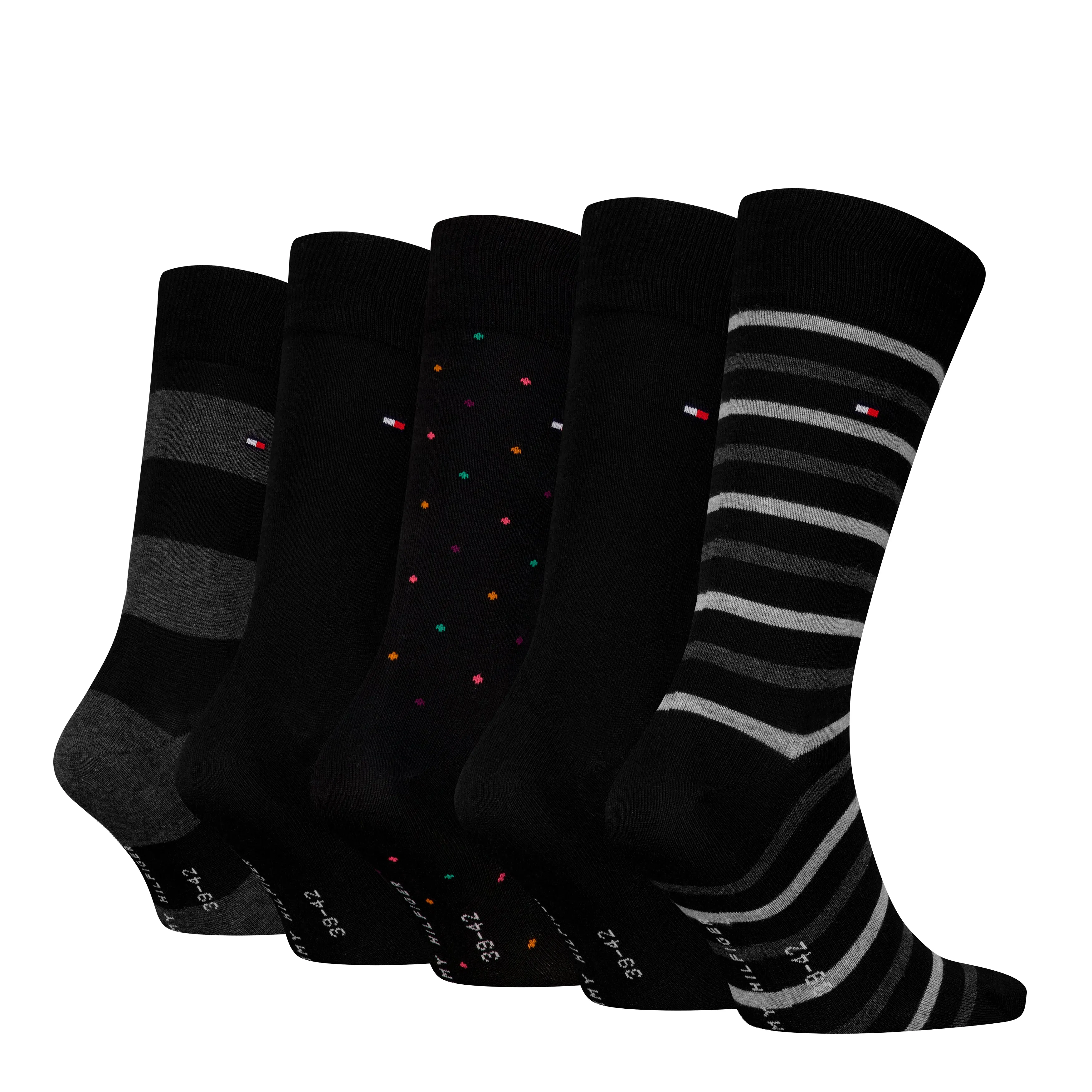 Tommy Hilfiger 5 Pack Giftboxed Classic Mens Crew Socks Black sold by House of Slippers product image thumbnail 3