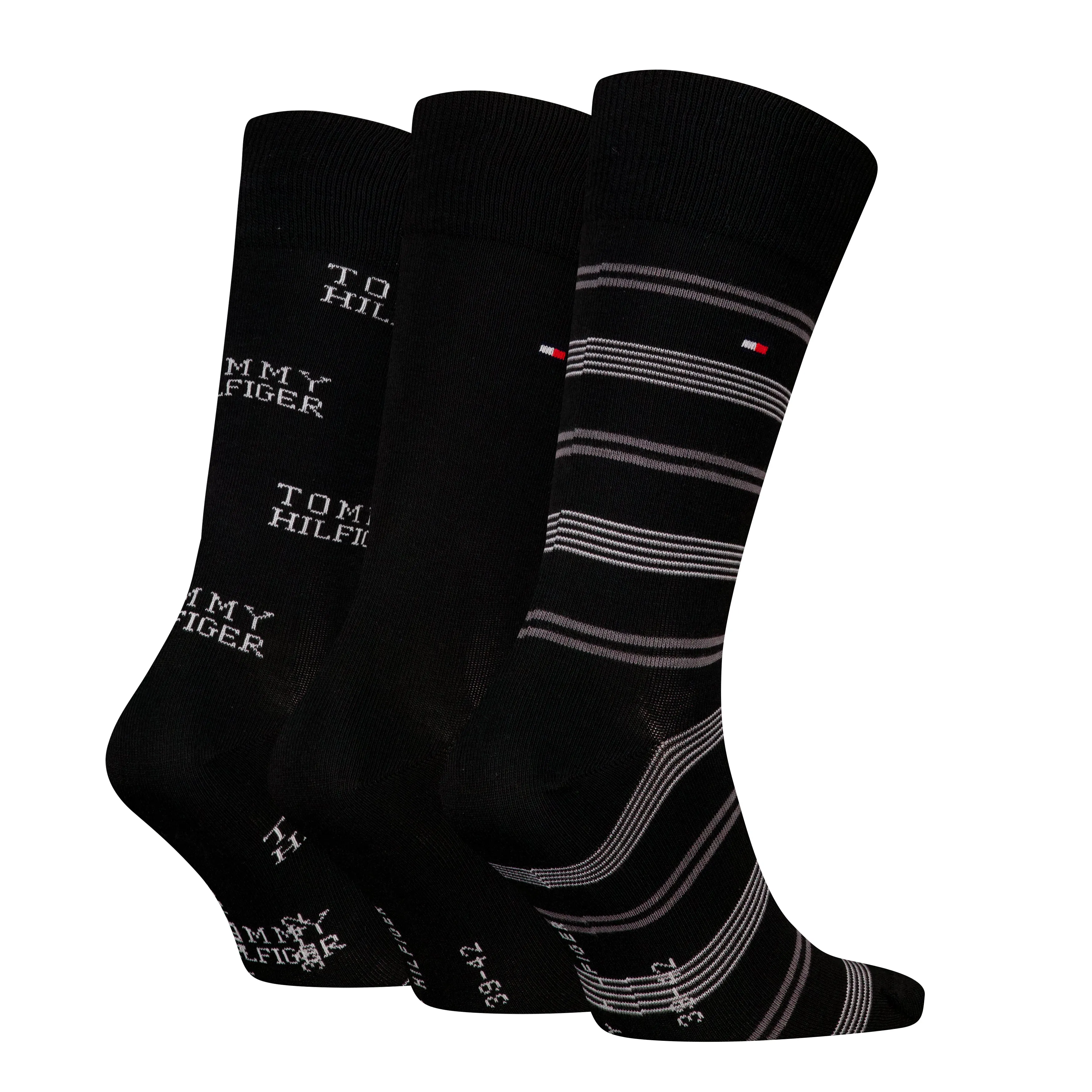 Tommy Hilfiger 3 Pack Giftboxed Classic Mens Crew Socks Black sold by House of Slippers product image thumbnail 3