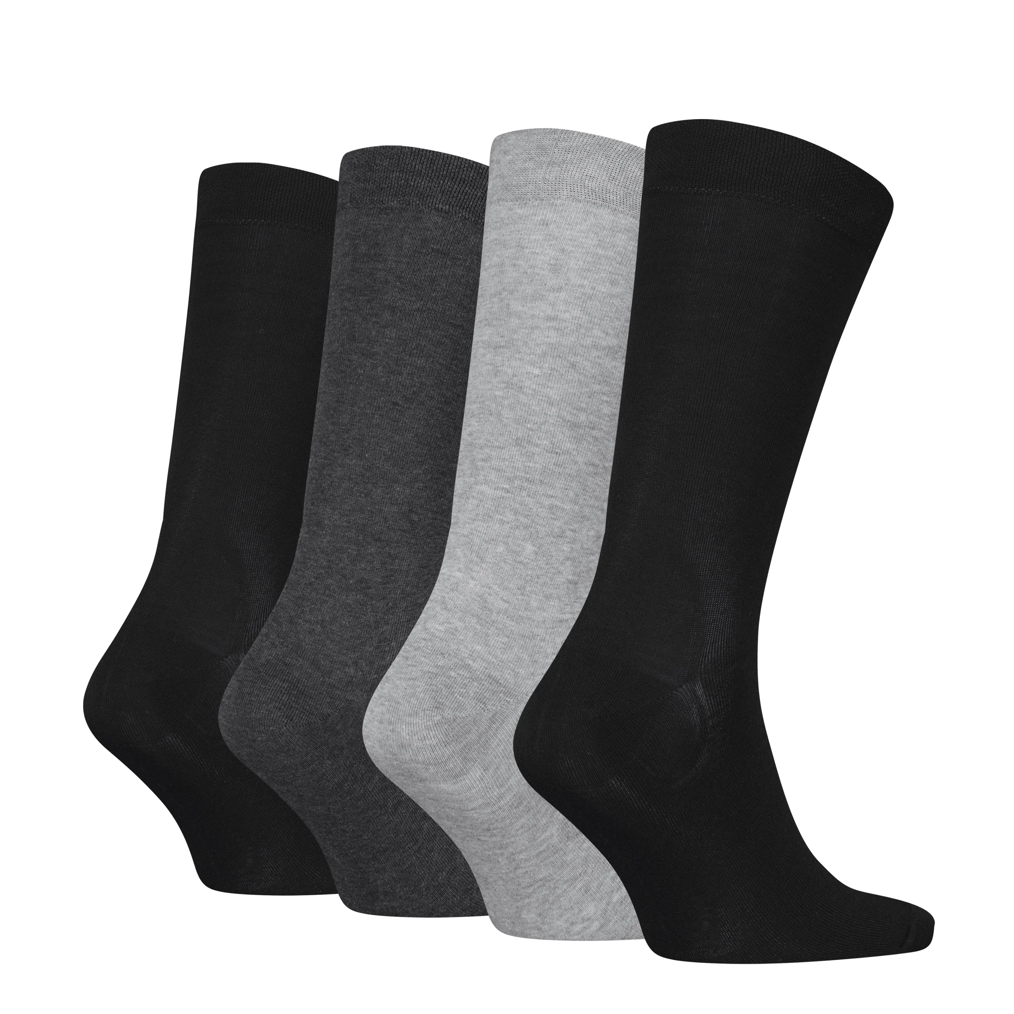 4 Pack Giftboxed Classic Mens Crew Socks Grey Combo sold by House of Slippers product image thumbnail 4