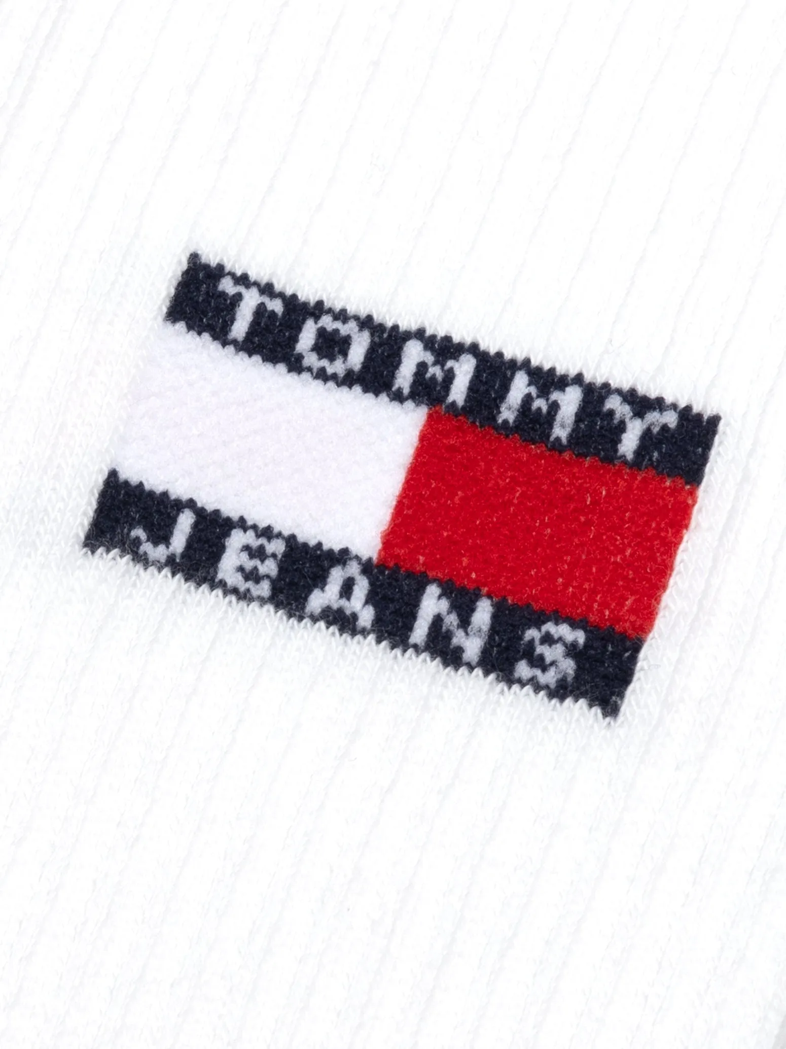 Tommy Hilfiger 2 Pack Flag Trainer Mens Crew Socks White sold by House of Slippers product image thumbnail 2