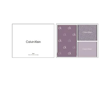 Calvin Klein 3 Pack Giftboxed Logo Womens Crew Socks Lilac Combo sold by House of Slippers product image thumbnail 2