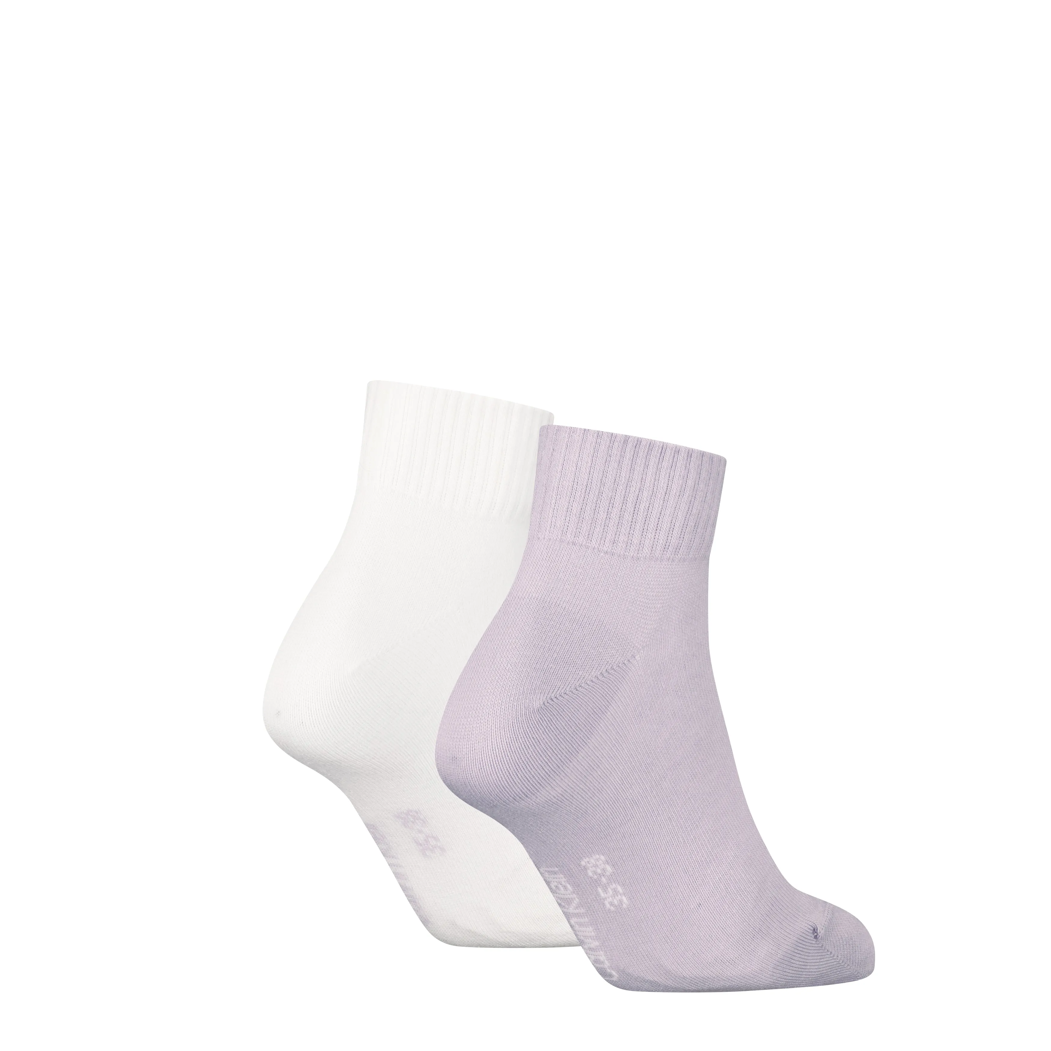 Calvin Klein 2 Pack Logo Trainer Womens Ankle Socks Lilac sold by House of Slippers product image thumbnail 2