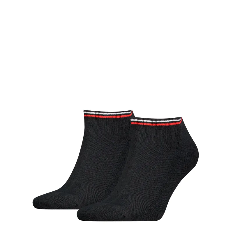 Tommy Hilfiger 2 Pack Trainer Mens Ankle Socks Black made by Tommy Hilfiger