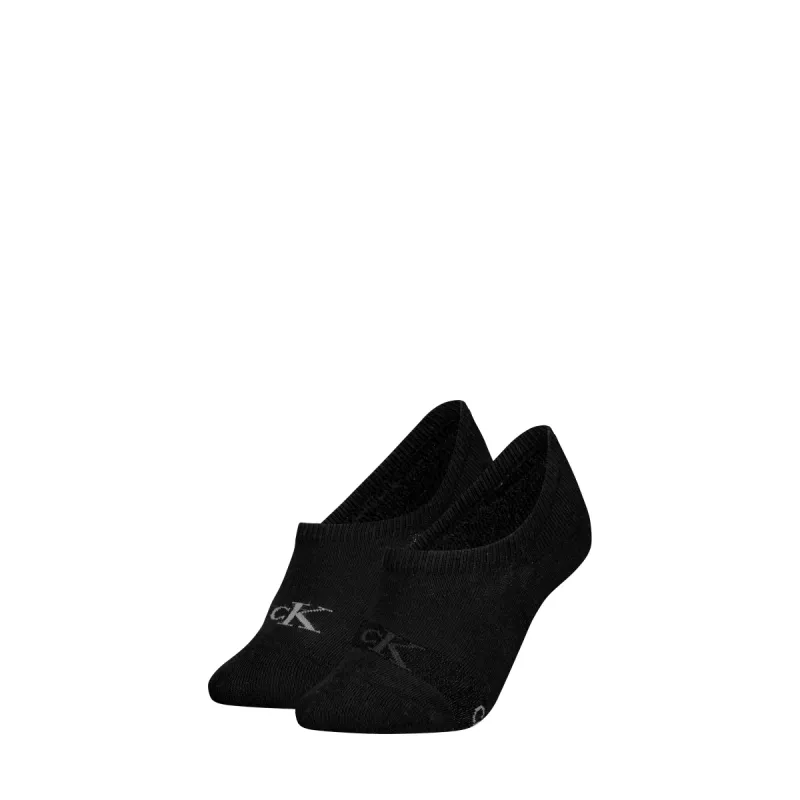 Calvin Klein 2 Pack Womens Invisible Socks Black sold by House of Slippers