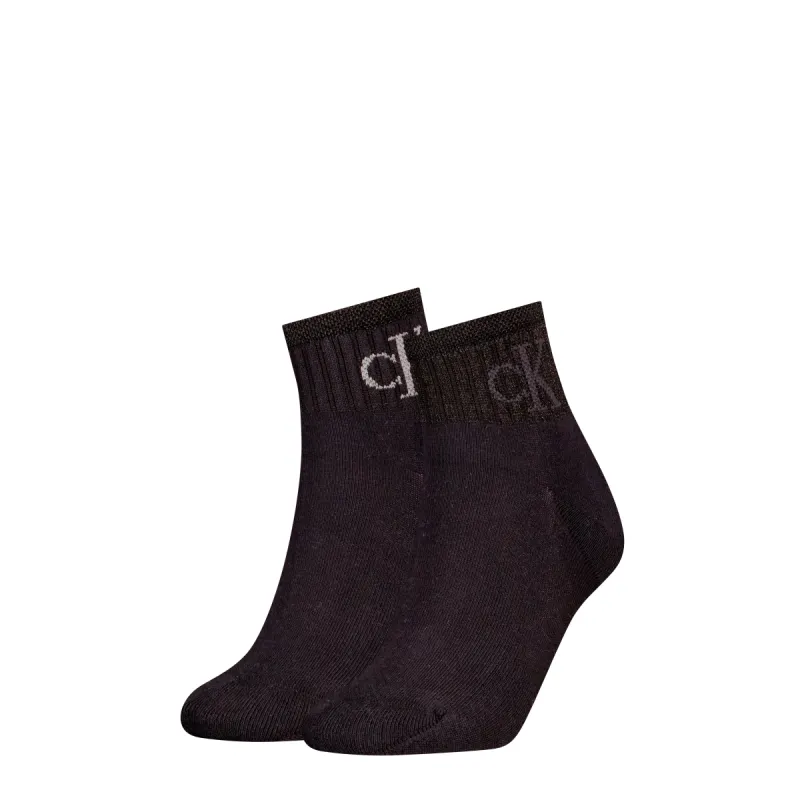 Calvin Klein 2 Pack Trainer Womens Ankle Socks Black sold by House of Slippers