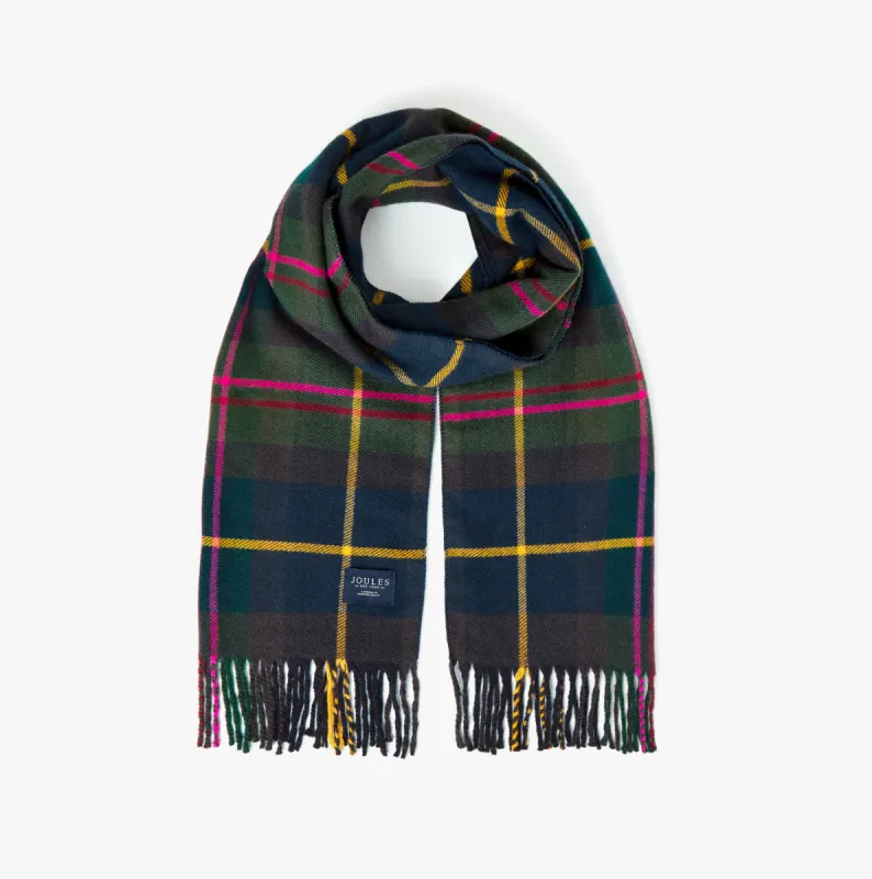 LANGTREE Womens Scarf Navy Check sold by House of Slippers