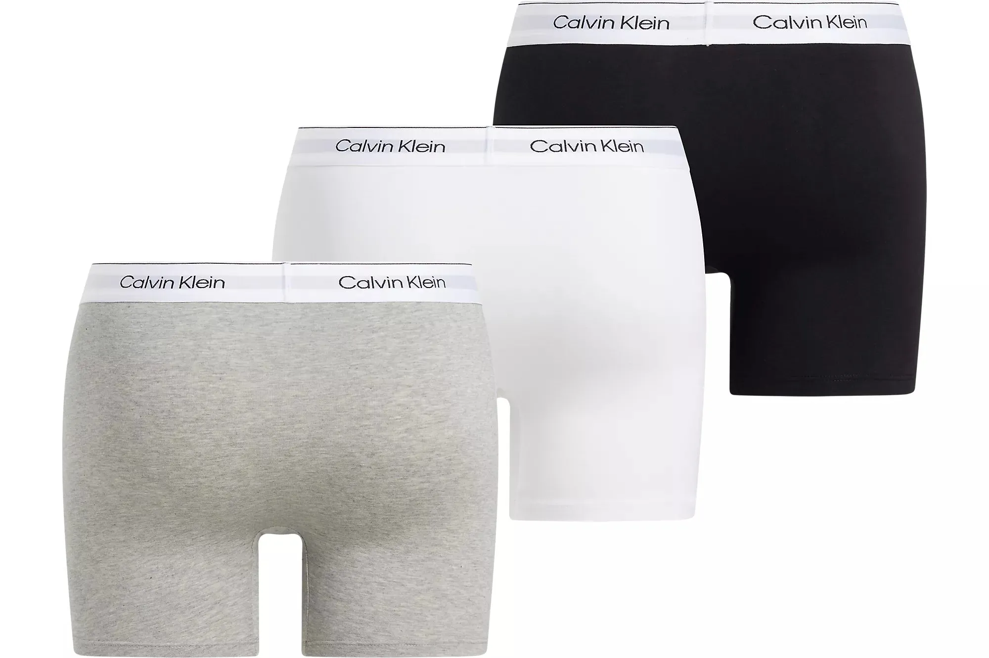 Calvin Klein MODERN COTTON STRETCH Mens 3 Pack Boxer Briefs Multicoloured sold by House of Slippers
