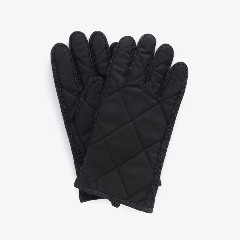 Barbour WINTERDALE GLOVES Mens Black sold by House of Slippers