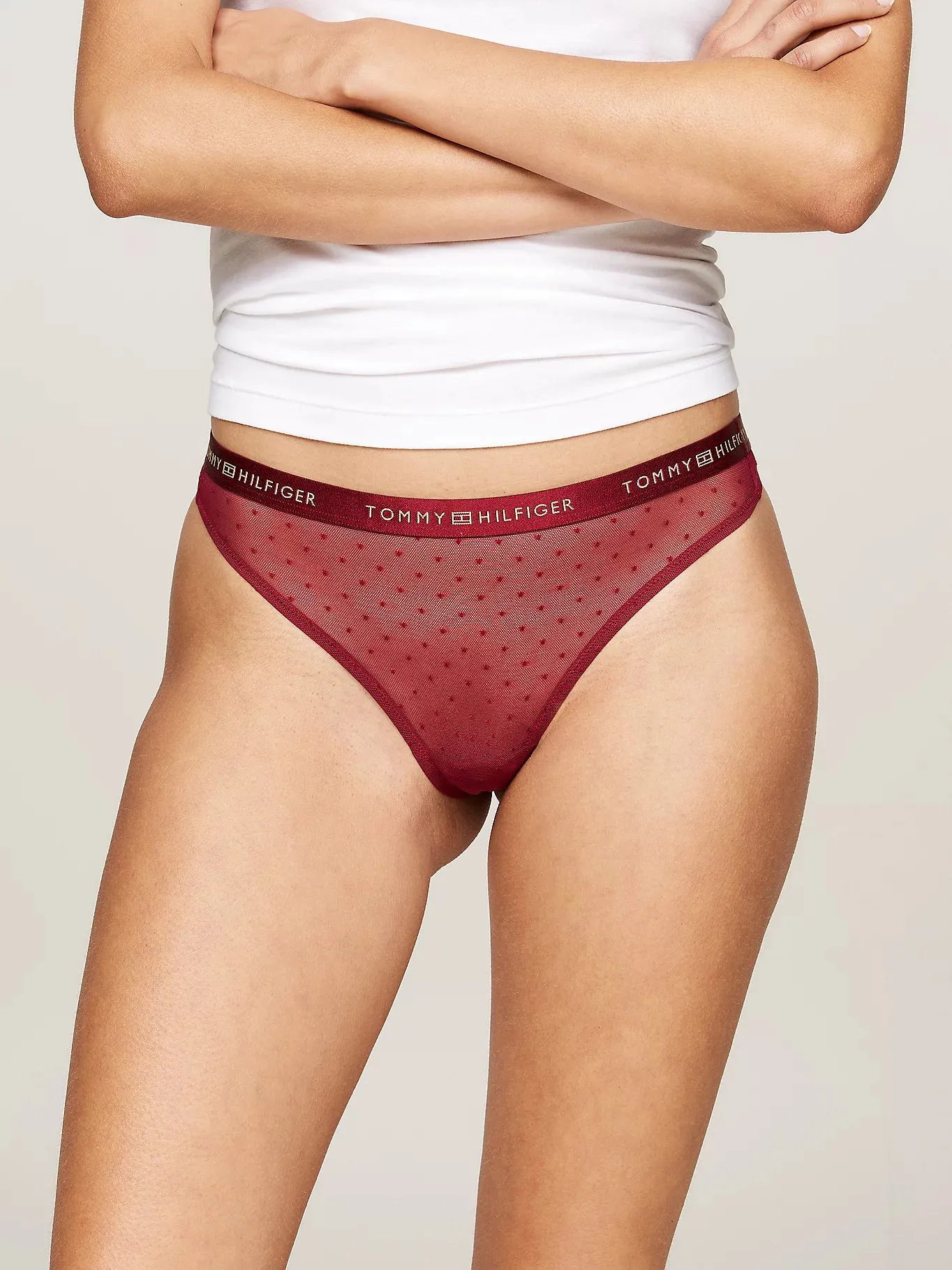 Tommy Hilfiger GIFT UNDERWEAR Womens 3 Pack Thongs Multicoloured sold by House of Slippers product image thumbnail 4