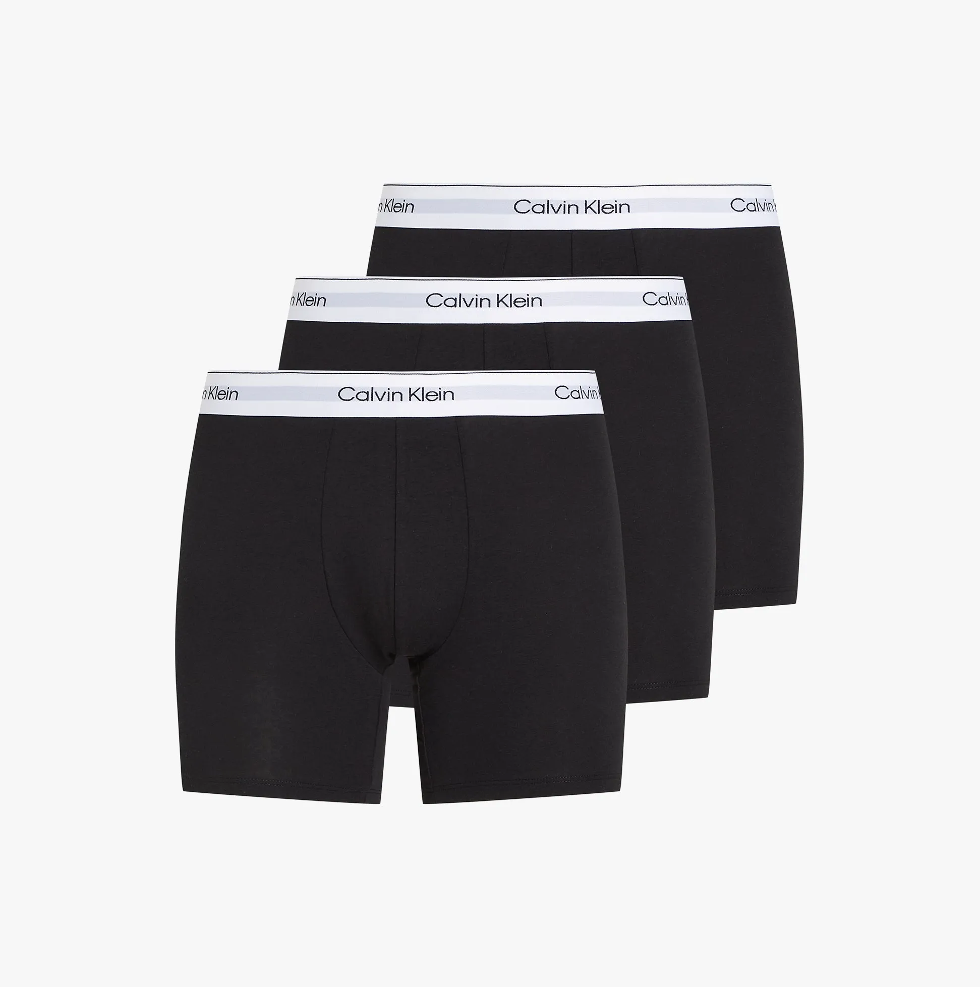 Calvin Klein MODERN COTTON STRETCH Mens 3 Pack Boxer Briefs Black/White sold by House of Slippers product image thumbnail 2