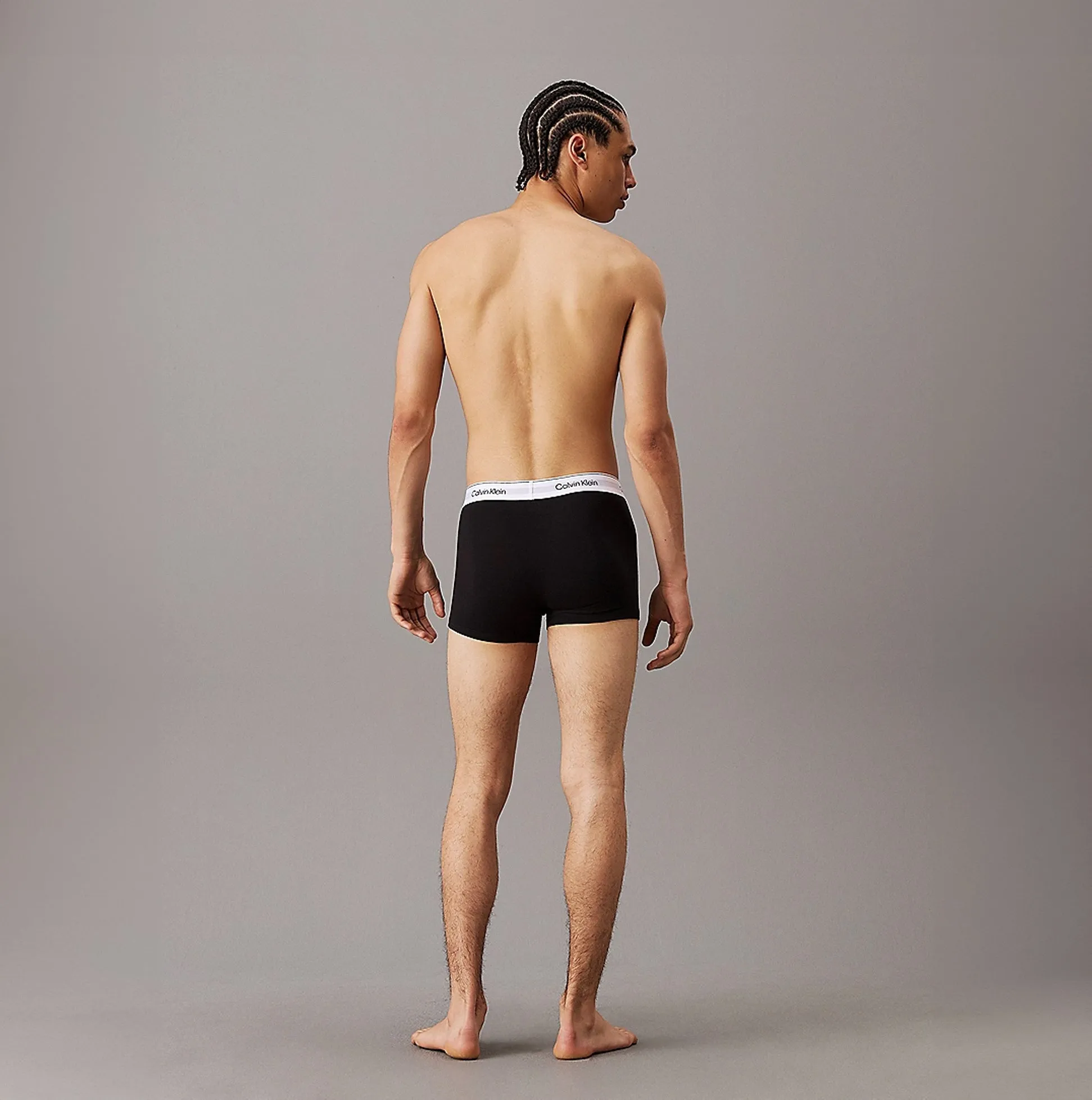 Calvin Klein MODERN COTTON STRETCH Mens 3 Pack Trunks Multicoloured sold by House of Slippers product image thumbnail 3