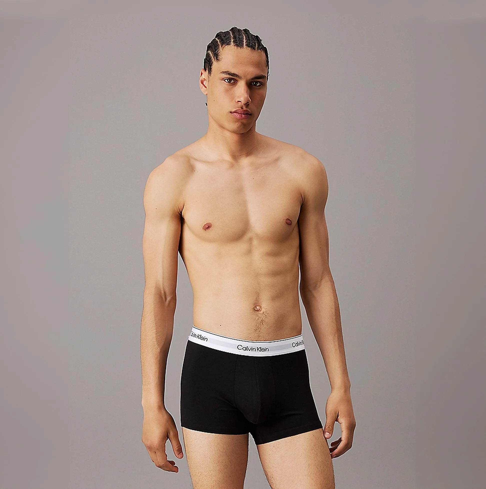 Calvin Klein MODERN COTTON STRETCH Mens 3 Pack Trunks Multicoloured sold by House of Slippers product image thumbnail 2