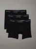MODERN COTTON STRETCH Mens 3 Pack Boxer Briefs Black sold by House of Slippers