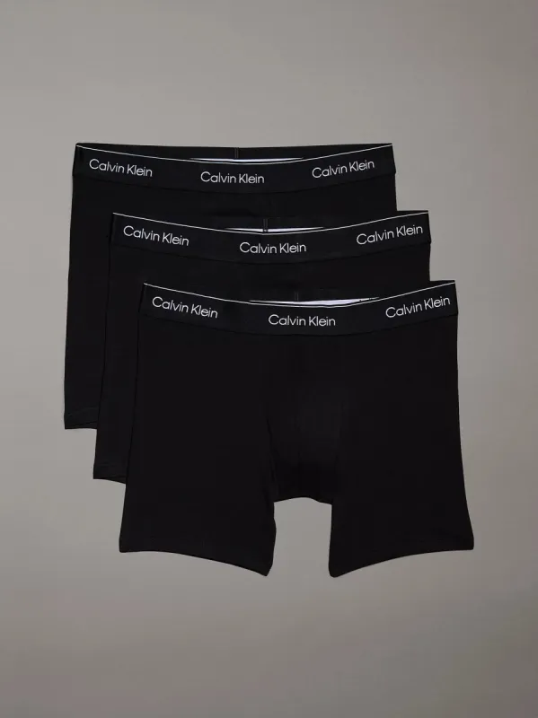 MODERN COTTON STRETCH Mens 3 Pack Boxer Briefs Black sold by House of Slippers
