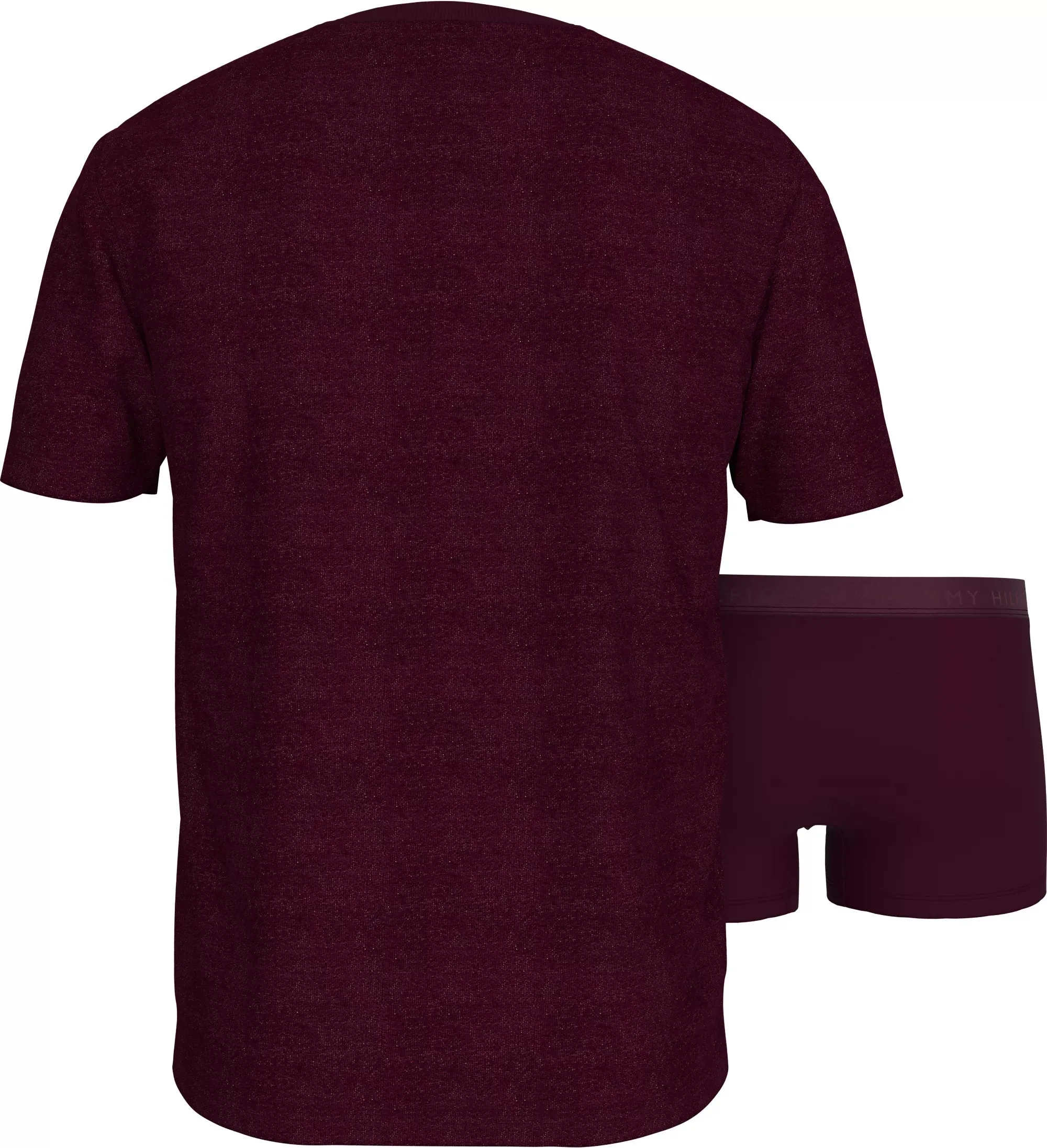 Tommy Hilfiger EVERYDAY LUXE Mens Trunk & Tee Deep Burg/Deep Burg sold by House of Slippers product image thumbnail 3