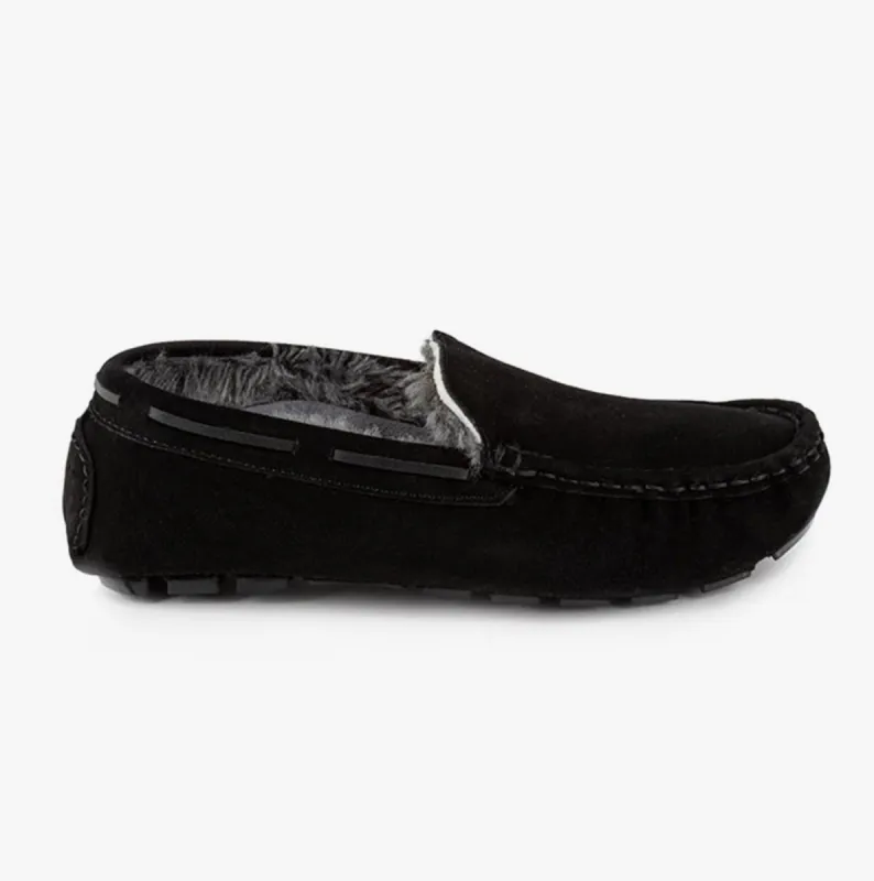 Totes Isotoner MOCC Mens Moccasin Slippers Black sold by House of Slippers