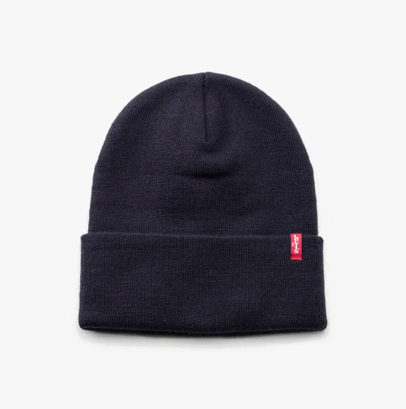 SLOUCHY RED TAB Unisex Hat Navy Blue sold by House of Slippers