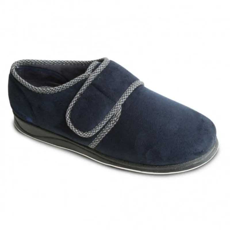 HARRY Mens Slippers Navy sold by House of Slippers