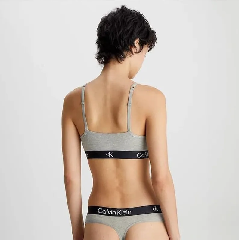 Calvin Klein 1996 COTTON 2 Pack Unlined Bralette Womens Black/Grey Heather sold by House of Slippers