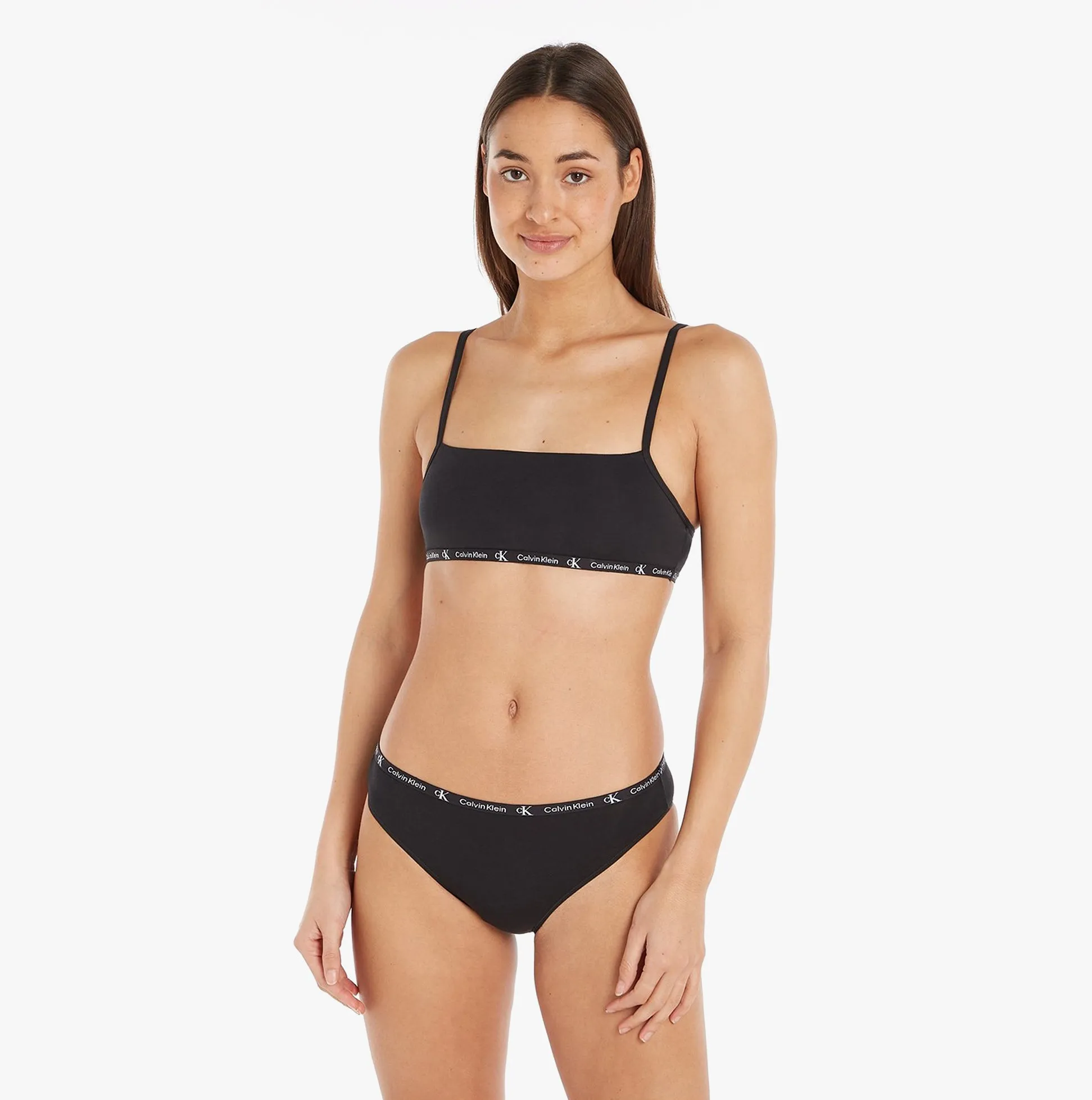 Calvin Klein 1996 COTTON 2 Pack Unlined Bralette Womens Black/Tiger Print sold by House of Slippers product image thumbnail 4