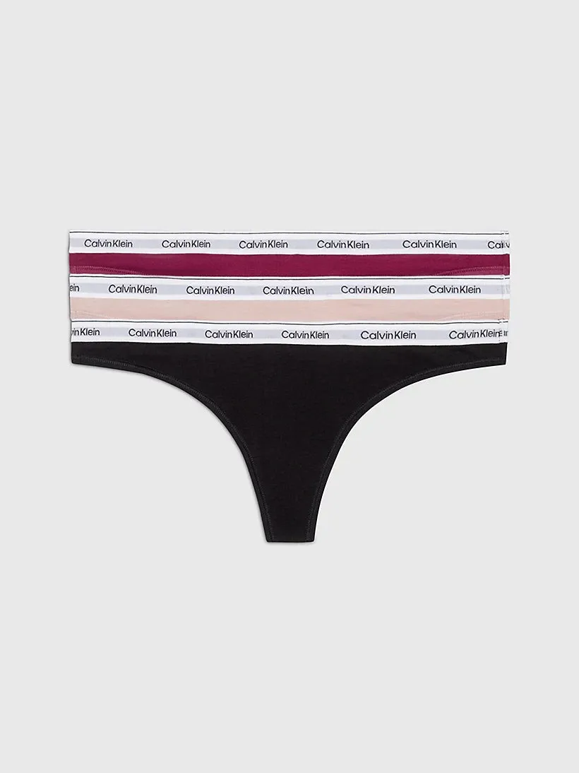 ICON LOGO 3 Pack Thong Womens Purple Potion/Subdued/Black sold by House of Slippers product image thumbnail 3
