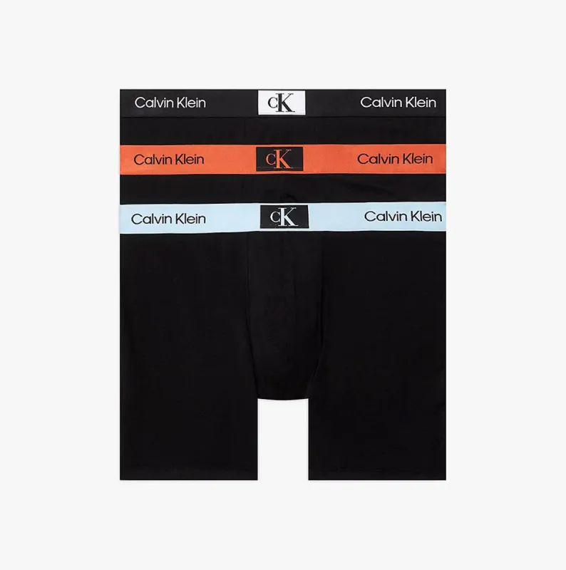 Calvin Klein CK96 COTTON 3 Pack Boxer Briefs Mens Multicoloured sold by House of Slippers