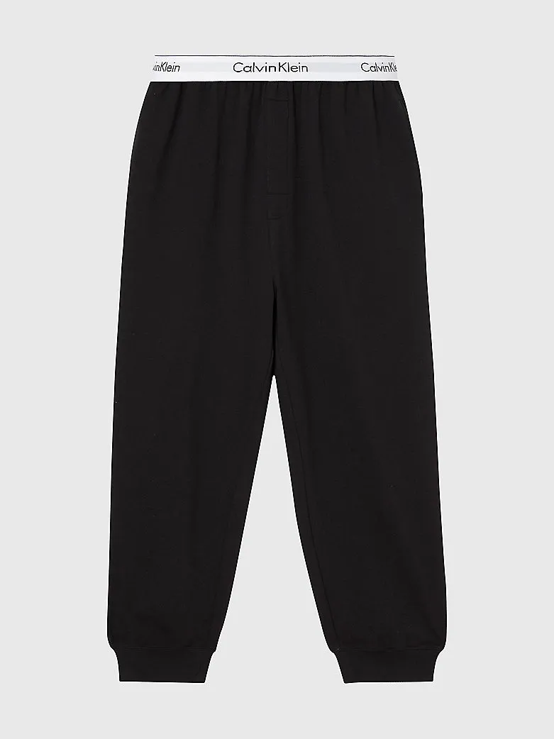 MODERN COTTON LOUNGE Joggers Mens Black sold by House of Slippers product image thumbnail 5