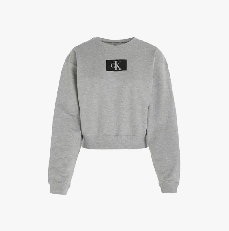 Calvin Klein 1996 LOUNGE Sweatshirt Womens Grey Heather sold by House of Slippers
