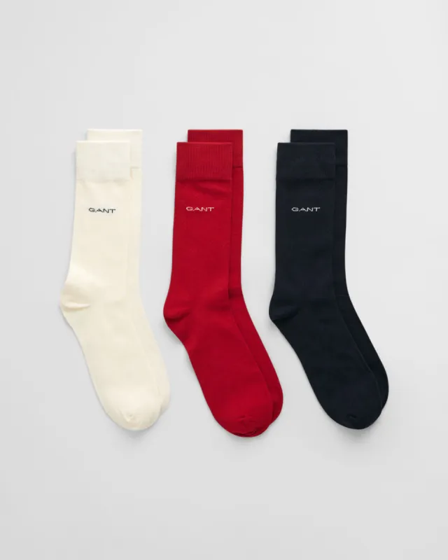 GANT Mens 3 Pack Soft Cotton Socks Cream sold by House of Slippers