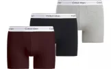 Calvin Klein MODERN COTTON STRETCH Mens 3 Pack Boxer Briefs Multicoloured sold by House of Slippers
