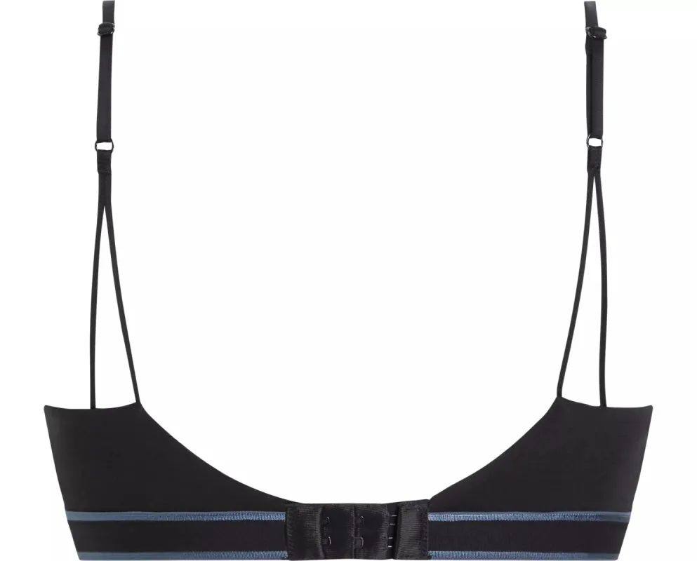 Calvin Klein TONAL LOGO COTTON Womens Triangle Bra Black sold by House of Slippers