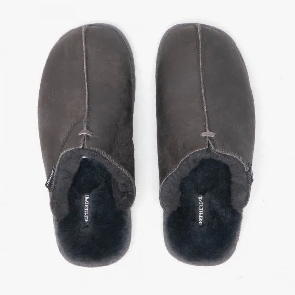 Shepherd HUGO Mens Sheepskin Mules Antique/Asphalt sold by House of Slippers product image thumbnail 4