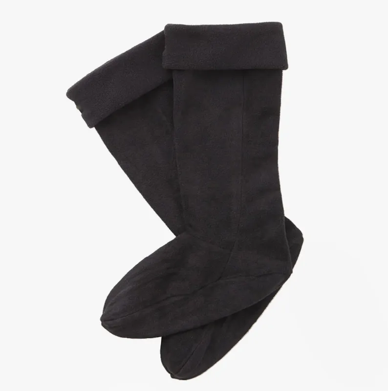 Fleece Wellington Unisex Socks Black sold by House of Slippers