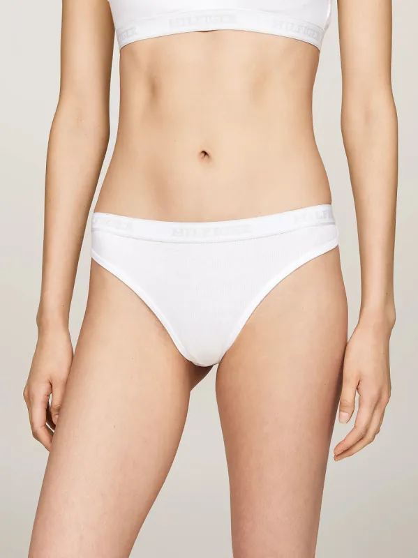 Tommy Hilfiger MONOTYPE Womens Thong White made by Tommy Hilfiger