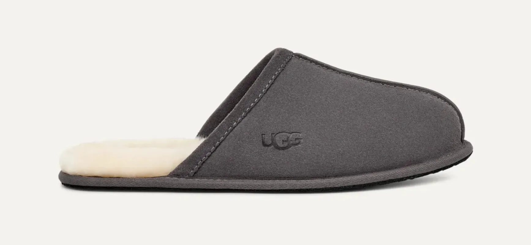 UGG SCUFF Mens Mule Slippers Dark Grey sold by House of Slippers