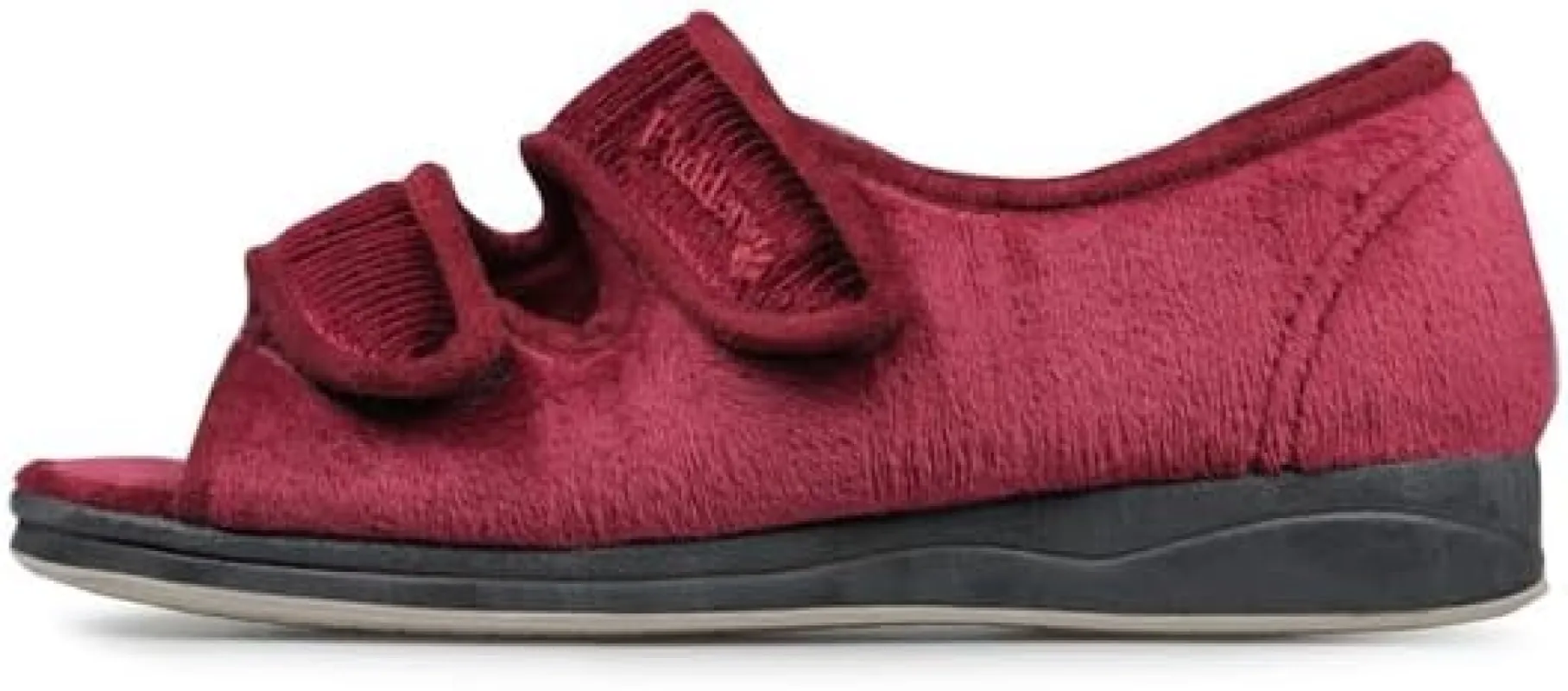 Padders LYDIA X Womens (6E Fit) Touch Fasten Slippers Winter Red sold by House of Slippers