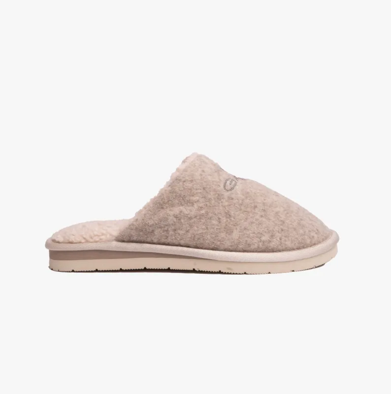 GANT PANTOFLI Womens Mule Slippers Taupe sold by House of Slippers