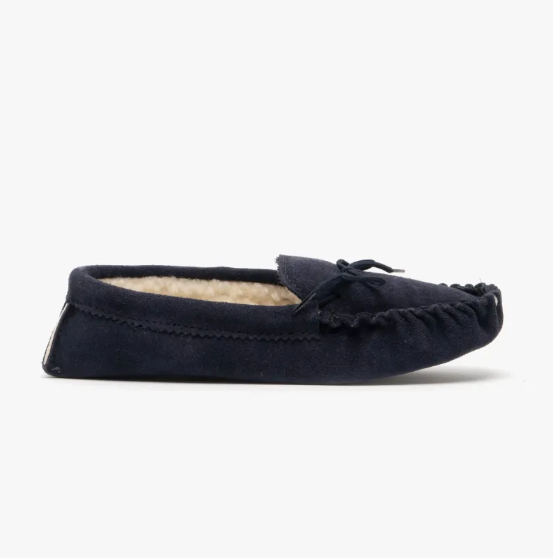 Mokkers MS161NC JAKE Mens Slippers Navy made by House of Slippers